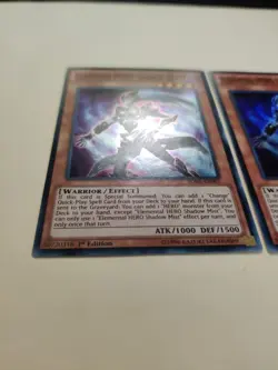 2x Elemental Hero Shadow Mist SDHS-EN001 1st Edition Super Rare LP - Image 3