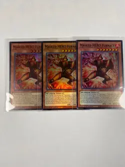 Three Masked HERO Furnace MZMU-EN015 Maze of Muertos 1st Edition Yugioh - Image 1