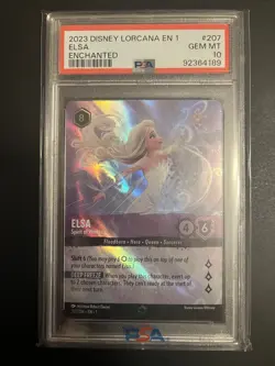 Disney Lorcana Elsa Spirit Of Winter Enchanted PSA 10 207/204 - Image 1