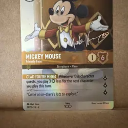 Lorcana Disney 100 Mickey Mouse Friendly Face 18/P1 Promo Foil (A2) - Image 3