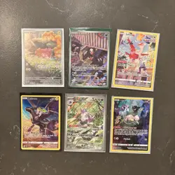 Pokemon Card Lot Of 6 Full Art With Mew Rare Nm Condition - Image 1
