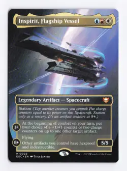 Inspirit, Flagship Vessel (Borderless) 0002 (M) MTG Commander Edge of Eternities - Image 1