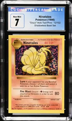 1999 Pokemon Ninetales Disco Holo Test Print CGC 7 Pop 1 Oddity Card 🔥RARE🔥 - Image 1
