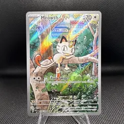 Pokemon Meowth 106/094 Illustration Rare Holo Me02: Phantasmal Flames Basic Card - Image 1