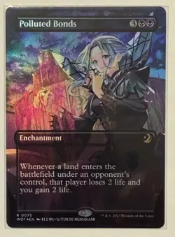 Polluted Bonds Anime Borderless Foil - Wilds of Eldraine: Enchanting Tales MTG - Image 1