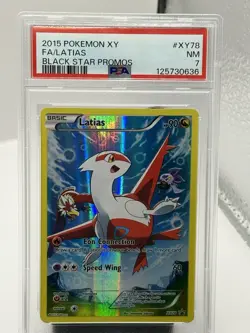 2015 Pokemon Latias Full Art Black Star Promos XY78 PSA 7 NM - Image 1