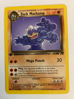 Dark Machamp 10/82 Holo Rare Team Rocket Unlimited 2000 Pokemon TCG - Image 1