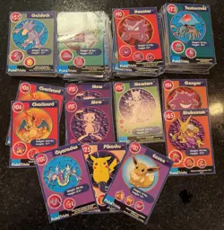 1999 Burger King Pokemon Cards Lot Of 145 Promo Trivia Poketrivia Used - Image 1