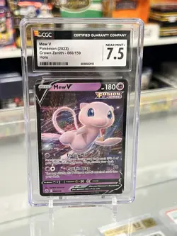 MEW V POKEMON 2023 CROWN ZENITH 060/159 HOLO CGC 7.5 - Image 1
