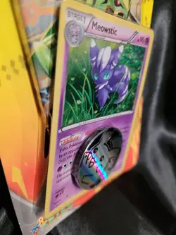 Pokemon Roaring Skies Checklane Booster Pack w/ Meowstic Promo + Pikachu Coin - Image 4
