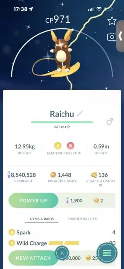 Pokemon Go Shiny Raichu - Image 1