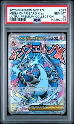 2025 Pokemon #023 Mega Charizard X Ex Ultra-Premium Collection PSA 10 - Image 1