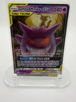 Pokemon TCG-Gengar & Mimikyu GX 53/181 Team Up Ultra Rare Holo HP240 EN-🤩 - Image 1