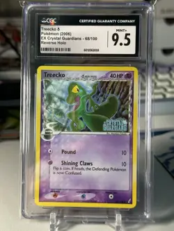 2006 Pokemon TCG Treecko EX Crystal Guardians 68/100 Reverse Holo Stamp CGC 9.5 - Image 1
