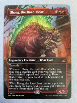 MTG Ilharg, the Raze-Boar anime borderless Ravnica Remastered M 0429 Non Foil - Image 1