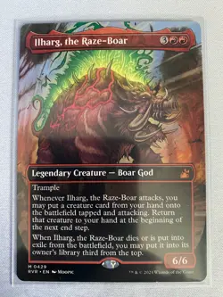 MTG Ilharg, the Raze-Boar anime borderless Ravnica Remastered M 0429 Non Foil - Image 3