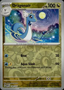 Pokemon TCG Reverse Holo Dragonair SV: Scarlet & Violet 151 148/165 - Image 1