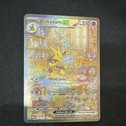 Pokemon TCG Alakazam EX Holo Ultra Rare Scarlet and Violet 151 English 201 - Image 1
