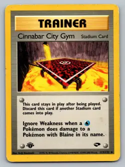 Pokemon TCG Gym Challenge Cinnabar City Gym 113/132 - Image 1