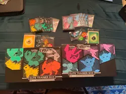 2 Pokemon Evolving Skies EMPTY Elite Trainer Box (ETB) No Packs, Has Extras. - Image 1