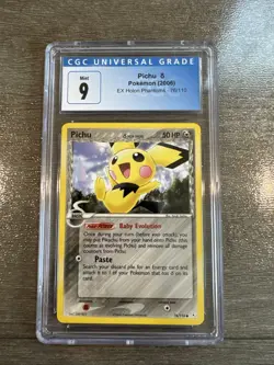 2006 POKEMON HOLON PHANTOMS #76 PICHU CGC 9.0 - Image 1