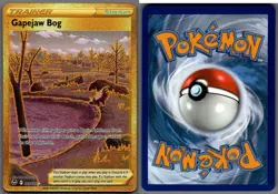 2022 Pokemon, Silver Tempest, #213/195 Gapejaw Bog, Gold Secret Rare - Image 1