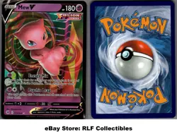 2021 Pokemon, Fusion Strike, #113/264 Mew V, Holo Ultra Rare - Image 1