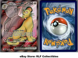 2025 Pokemon, Destined Rivals, #219/182 Team Rocket's Persian ex, FA Ultra Rare - Image 1