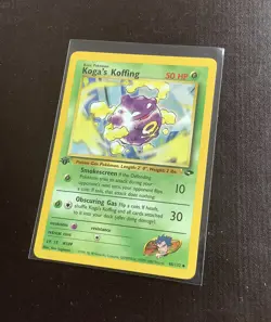 Original 1st Edition Koga’s Koffing Pokemon Card Gym Challenge Set NM - Image 1