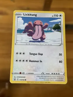 Lickitung 113/163 Swsh05: Battle Styles Common Pokemon Card Buy 2 Get 1 Free - Image 1