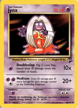 Jynx 045/130 Base Set 2 Pokemon Card TCG - Image 1