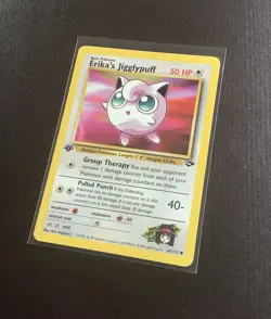 Original 1st Edition Erika’s Jigglypuff Pokemon Card Gym Challenge Set NM. - Image 1