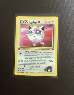 Original 1st Edition Erika’s Jigglypuff Pokemon Card Gym Challenge Set NM. - Image 2