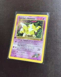 Original 1st Edition Sabrina’s Drowzee Pokemon Card Gym Challenge Set NM - Image 1