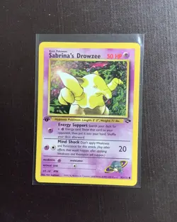 Original 1st Edition Sabrina’s Drowzee Pokemon Card Gym Challenge Set NM - Image 2