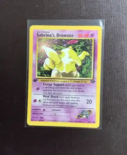 Original 1st Edition Sabrina’s Drowzee Pokemon Card Gym Challenge Set NM - Image 3