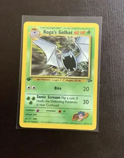 Original 1st Edition Koga’s Golbat Pokemon Card Gym Challenge Set NM - Image 2