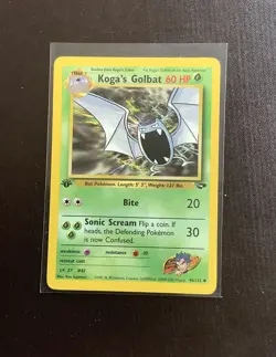 Original 1st Edition Koga’s Golbat Pokemon Card Gym Challenge Set NM - Image 3