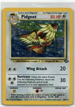 1999 Pokemon TCG Card Jungle #8 Pidgeot Rare Holo - Image 1