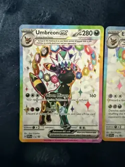 Pokemon Prismatic Evolutions Umbreon & Espeon Figure Collection Promo Cards - Image 3