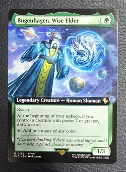 Bugenhagen, Wise Elder - Extended Art R MTG Commander: Final Fantasy NM Magic - Image 1