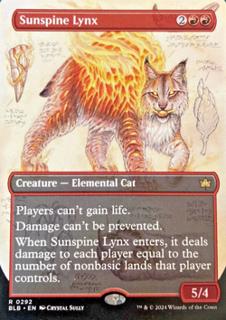 Sunspine Lynx - Showcase - Bloomburrow [ Excellent ] [ Magic MTG ] - Image 1