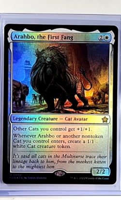 2024 MTG Magic The Gathering FDN Foundations Foil #2 Arahbo the First Fang - Image 1