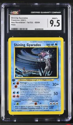 2001 POKEMON NEO REVELATION 1ST ED #65 SHINING GYARADOS-HOLO CGC 9.5! - Image 1