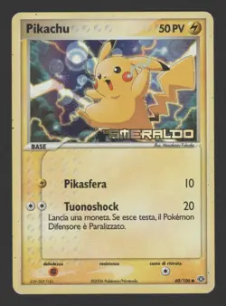Pikachu Reverse Holo EX Smeraldo 60/106 ITA – Carta Pokemon - Image 1