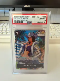 2026 One Piece OP14-EB04- AZURE SEA'S #084 Ms. All Sunday Alternate Art PSA 10 - Image 1