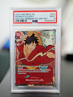 Monkey.D.Luffy (English Version 1st Anniversary Set) ST10-006 One Piece...PSA 9 - Image 1