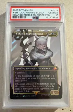 2025 MTG FINAL FANTASY COMMANDER SURGE #0215 Y'SHTOLA, NIGHT'S BLESSED PSA 10 - Image 1