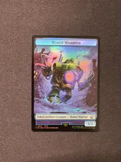 ROBOT WARRIOR (0012) DOUBLE-SIDED TOKEN FOIL - Magic: The Gathering - NM/M - Image 1