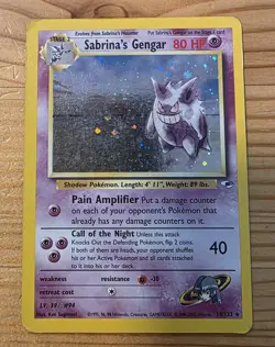 Pokemon Sabrina’s Gengar 14/132 Holo Rare Gym Challenge WOTC 2000 LP - Image 1